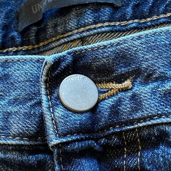 Uniqlo Slouch Tapered Ankle Jeans Women’s Size 32 Distressed - Picture 6 of 14